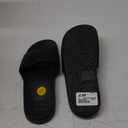 YReef Womens One Slide Beach Pool Flip Flop Thongs Sliders - Black 7
