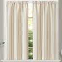 GOHD Boho Parallel Boulevards Small Curtain,Farmhouse Striped Tiers for Living Room, Pinstripe Pattern Farmhouse Style Rustic Curtains Short Curtains for Bathroom, 3 Size (54"W x 45"L (Pack of 2)