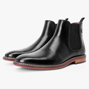 DESAI Black Chelsea Boots Genuine Calf Leather Bottom Outsole Calf Leather Upper Leather Inner Handmade Boot Shoes for Men. 7