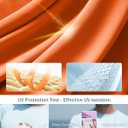 Pudolla Men's Sun Protection Shirts UV SPF UPF 50+ Rash Guard Long Sleeve Lightweight Quick Dry Brethable Swimming Fishing (Orange, L)