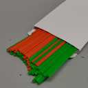 Potchen 60 Pcs Christmas Tree Shaped Plastic Straws Disposable Drinking Straw Bulk for Cocktail Xmas Party Birthday Party Supplies (Red,Green)