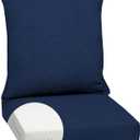 Arden Outdoor Foam Deep Seat Cushion Set, 24x24, Premium High-Density Foam, Never Flattens, Weather-Proof for Patio Chair Sofa Couch, Sapphire Blue Leala, 1 Pack