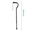 Medline Gel Grip Aluminum Cane with Offset Handle, Adjusts 29-38", 300 lbs. Capacity, Black - for Men & Women, Foot & Leg Injuries, Mobility, 1 Ct.