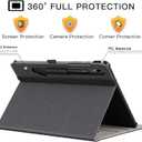 ZtotopCases for Samsung Galaxy Tab S10 FE Plus 5G 13.1 Inch 2025(SM-X620/SM-X626B), Multi-Angle Viewing Protective Cover with Pocket, Auto Sleep/Wake,Denim Black