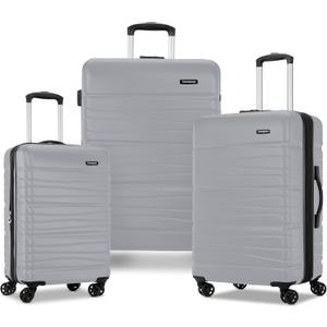 Samsonite Evolve SE Hardside Expandable Luggage with Double Spinner Wheels, Titanium, 3PC Set (CO/M/L)