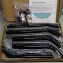 WALMANN Lightweight Kayak Storage Rack, Wall Mount Kayak Hooks for Garage Utility Storage Hangers for Canoe, Surfboard, Skiis, Snowboard, Paddle Board, Ladders (Large, Black-Pack of 4)