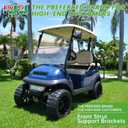 10L0L Golf Cart Front Roof Strut Brackets for Club Car DS & Precedent - Heavy Duty Support with Steel Screw Bushings, Powder Coated Repair Kit