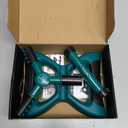 Joeys Sprinkler for Yard, Rotating Garden Sprinkler with 3 Adjustable Arms, Weighted Base, Expandable Connection, Lawn and Yard Sprinklers (Green)