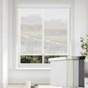 Persilux Free-Stop Cordless Solar Window Blinds Light Filtering Roller Shades for Windows (White, 27" W x 72" H) 5% Openness UV Protection Flame Retardant View Through Roller Blinds for Windows Home
