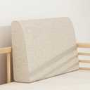 M Mute Touch Couch Back Cushions Pillows, Wedge Pillow for Couch & Bed, Back Lumbar Support Pillow, High-Density Foam Backrest Cushion with Linen Cover for Back Pain Relief