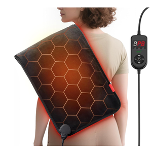 InVarme Far Infrared Heating Pad for Neck and Shoulders – 2X Carbon Fiber 6X Deeper Heat for Fast Relief from Chronic Pain in Seniors – 8 Heat Levels, 4H Auto Shut Off, Ideal for Winter (Black)