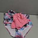 Girls Swimsuits 3 Piece Tankini Bathing Suit Set Cute Bikini Swimwear with Cover Ups Beach Skirt ,12T