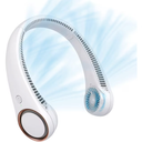 CIVPOWER Portable Neck Fan, Hands Free Bladeless Fan, Cooling Personal Fan,3 Speeds Adjustment,78 Air Outlet, Headphone Design, Rechargeable, USB Powered Neck Fan for Outdoor Indoor-White