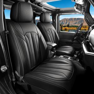 Seat Covers for Jeep Wrangler JK JL Unlimited 4 Door 2007-2026, Custom Fit