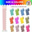 2 x Decorative Bulletin Board Borders Set - 12 Rolls 393.6 Ft Colorful Wave Shape Border Trim for Classroom, Office, School Decorations - Teacher Decor Borders for Bulletin Boards, Wall & Theme Supplies