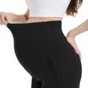 V VOCNI Maternity Fleece Lined Joggers Pants Thermal Sweatpants Pockets Running Lounge Workout Pregnancy Pants Black X-Large (Black, XL)