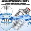 4pcs 304 Stainless Steel Automatic Water Float Valve 1/2" and 3/4" Connection Types Precise Control Water Level Controller Water Level Control Float Valve for Sink for Water Tank Livestock Troughs