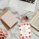 Rusenbao Coquette Pink Bow Strawberry Notebook Journal, Cute Notebook for School Teen Girls, Inspirational Strawberry Gifts for Women, Preppy School Supplies, Spiral Notebook 5.5 x 8.3