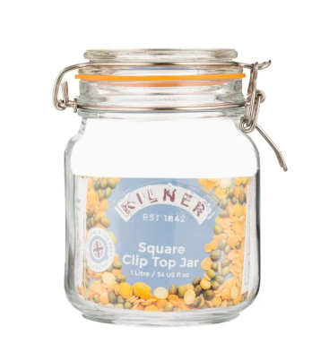 Glass Jars With Airtight Lids And Leak Proof Rubber Gasket,Wide Mouth Mason Jars With Hinged Lids For Kitchen Canisters 1Litre