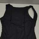 QINSEN Women's Square Neck Sleeveless Double-Layer Tank Tops Basic Tight T Shirts, Small