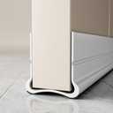 New Upgrade 36.6 inch Under Door Draft Stopper Free Cutting Length for Bottom of DoorUnder Door Noise Stopper White