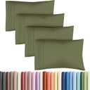 Queen Pillow Cases Set of 4 - Ultra Soft Hotel Quality Pillowcase Covers - Comfy, Cozy & Wrinkle Free - Shrink, Stain & Fade Resistant - Machine Washable Pillow Protectors - 4 Piece Set - Sage Green