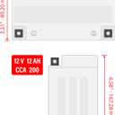 Caltric Agm Battery Compatible with Polaris Sportsman 500 4X4 Ho 2001-2005 2008-2012 YTX14AH-BS