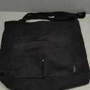 Prite Corduroy Tote Bag for Women Large Shoulder Bag with Zipper and Pockets for College Work Travel Shopping (Black)