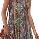 Summer Dresses for Women Beach Boho Sleeveless Vintage Floral Flowy Pocket Tshirt Tank Sundresses 2026 Small