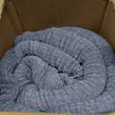 EMME Cotton Muslin King Blanket Bed Layering Bedspread Coverlet Breathable Gauze Soft Lightweight (Heather Navy, 108"x90")