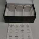 3 Pack Square Glass Kitchen Storage Jars with Airtight Bamboo Lids and 132 Pantry Labels - 54oz Glass Canisters with Wood Lids - Food Storage for Sugar, Rice, Pasta, Cereal