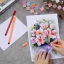 60 Sets Blank Colored Paper Cards with Envelopes Set 5 x 7 Inch Foldable Blank Colored Papre Postcards and Envelopes 140lb/300 GSM Cotton Watercolro Paper Cards for Painting or Card Making