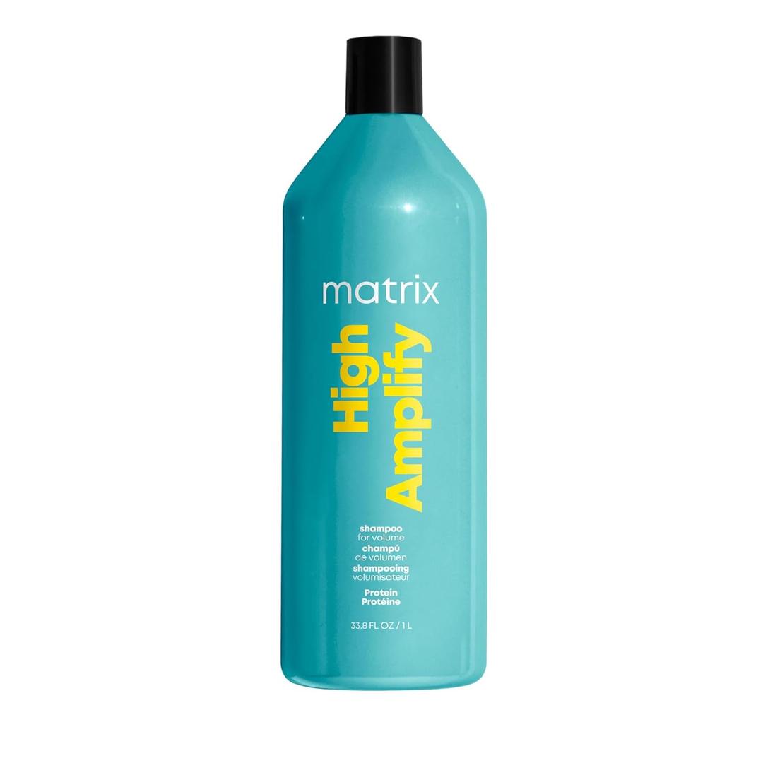 Matrix High Amplify Volumizing Shampoo - Instant Lift, Lasting Volume & Strengthening, Silicone-Free, Boost Structure in Fine, Thin & Limp Hair (33.8 Fl Oz (Pack of 1))
