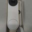 Google Nest Doorbell (Wired, 3rd Gen) - 2K Video and Gemini, Live View, Night Vision, 2-Way Audio - Works with Google Home - 2025 Model - Snow