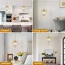 Modern Chandelier, Gold Chandelier Crystal Pendant Lights Small Chandelier Light Fixture, Crystal Chandeliers for Living Room Dining Room Kitchen Entryway (1 Pack)