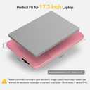 17.3 Inch Laptop Case Sleeve for Dell Inspiron 17/Dell G3 G7 17.3, HP Envy 17/Pavilion 17, Lenovo ideapad 17, Acer Predator 17, MSI GS75, 17.3 inch Computer Carrying Bag -Pink