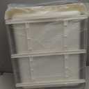 Cat Litter Box with Litter Mat and Scoop, Large Foldable Litter Box with Lid, Front Entry Top Exit Kitty Box, Odor Control, Easy to Clean (Grey)