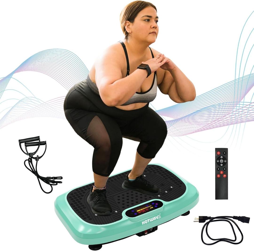 HOTWAVE Vibration Plate Exercise Machine for Lymphatic Drainage, Power Vibrating Plates Platform for Weight Loss - Whole Body Shaker Vibration Plate Machine Home Gym Shaping Fitness Workout HOTWAVE Vibration Plate Exercise Machine for Lymphatic Drainage, Power Vibrating Plates Platform for Weight Loss - Whole Body Shaker Vibration Plate Machine Home Gym Shaping Fitness Workout