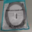 60W USB C to USB C Right Angle Fast Charging Cable,Long Cord Nylon Braided, Type C Charger Cord for,Apple-iphone 15,Sam-sung GalaxyS24 S23 S22 A15,iPad Pro/Air,Pixel 5/4 XL,One-Plus 8T,PS5 (Grey)