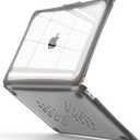 IBENZER Hexpact Compatible with MacBook Air 13 Inch Case 2022 2021 2020 M1 A2337 A2179 A1932, Heavy Duty Protective Case with Screen Lock for Mac Air 13 with Touch ID, Gray, AT13-GY