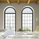 Arch Window Shade Radius 18 inch Half Circle Arched Non-Woven Stick on Cut to Size self Adhesive Light Filtering Half Moon Round Window Covering Pleated Blinds for Front Door