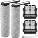 S5 Roller Brush and HEPA Vacuum Filter Replacement for Tineco Floor ONE S5, S5 Pro, S5 Pro 2, S5 Blue Smart Cordless Wet Dry Vacuum Cleaner Replacement Parts Include 2 HEPA Filters, 2 Brush Rollers (Grey)