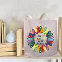 BDWPSS Cancer Awareness Gift Cancer Fighter Gift Fight Cancer In Colors Tote Bag Cancer Support Gift Hope Ribbon Gift