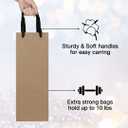 Aimyoo 20 Pack Brown Wine Bottle Bags Bulk 4x4x14 inch, Kraft Paper Gift Bags with Handles Champagne Alcohol Retail Bag