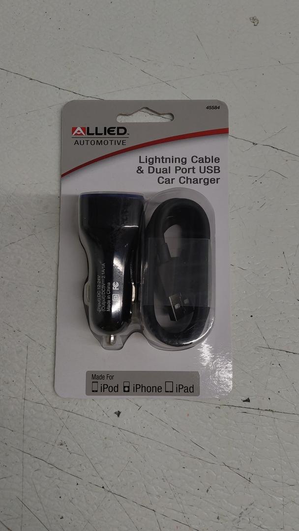 Allied Automotive Lightning Cable & Dual Port USB Car Charger