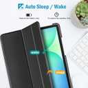 ProCase Smart Case for Galaxy Tab S10 Lite/S10 FE/S9 FE 10.9 Inch with S Pen Holder, Slim Trifold Stand Folio Hard Back Shell Protective Cover for 10.9" Galaxy Tab S10 Lite/S10 FE/S9 FE -Black