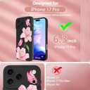 OOK Floral Case for iPhone 17 Pro Case Cute Lily Flower Butterfly Design Soft TPU Shockproof Protective for Women Girls Phone Cover
