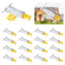 Chain Link Fence Insulator 50 Pcs Electric Fence Insulator, T Post Extender Wire Holders for Chain Link and Studded T & U-Posts Tubing, Yellow
