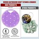 2 x Silicone Body Scrubber -Anti Zinc Infused Exfoliating Body Scrubber | Anti Slip Silicone Loofah,Stiff & Soft Bristles for Cellulite Reduction,Blood Circulation- Purple
