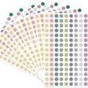 Dot Stickers - 3/8 Inch Morandi Circle Stickers, 3000 Pcs Self-Adhesive Color Coding Labels for Office, Classroom, Garage Sale